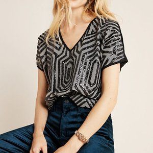 Anthropologie GABI SEQUINED TOP